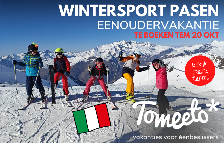 alleen met je kinderen op skivakantie